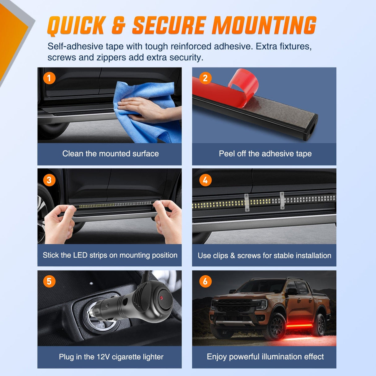 Led light Strip 2PCS 70 Inch Emergency Strobe Light Strip with Controller 864 LED Red Running Board Lights Flexible Side Flashing Warning Caution Safety Waterproof for Truck Construction Pickup