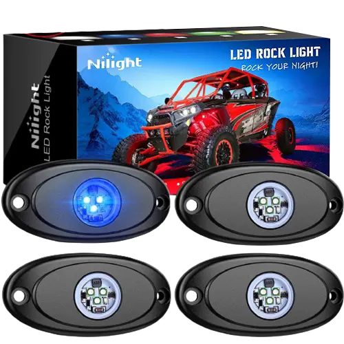RGB Rock Lights Blue LED Rock Lights (4 Pcs)