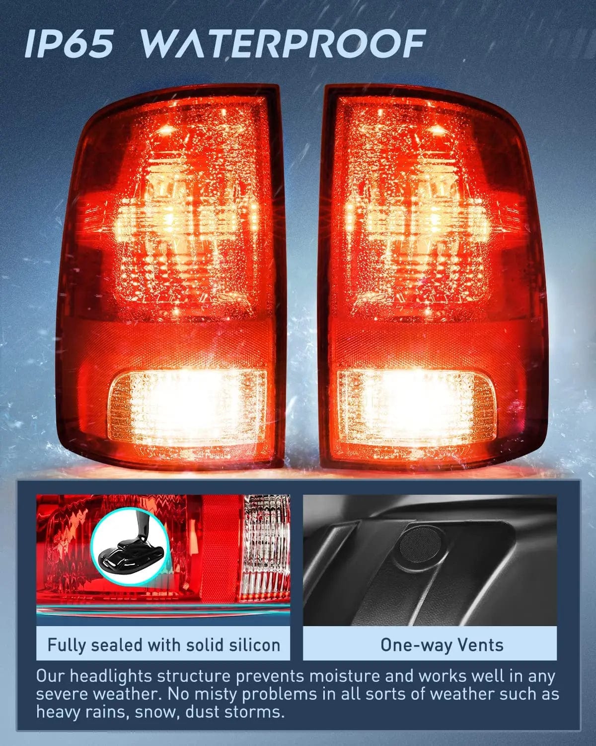 Taillight Assembly 2009 2010 2011 2012 2013 2014 2015 2016 2017 2018 Dodge Ram 1500 2500 3500 Tail light Assembly Rear Lamp Replacement OE Style w/Bulbs Driver Passenger Side
