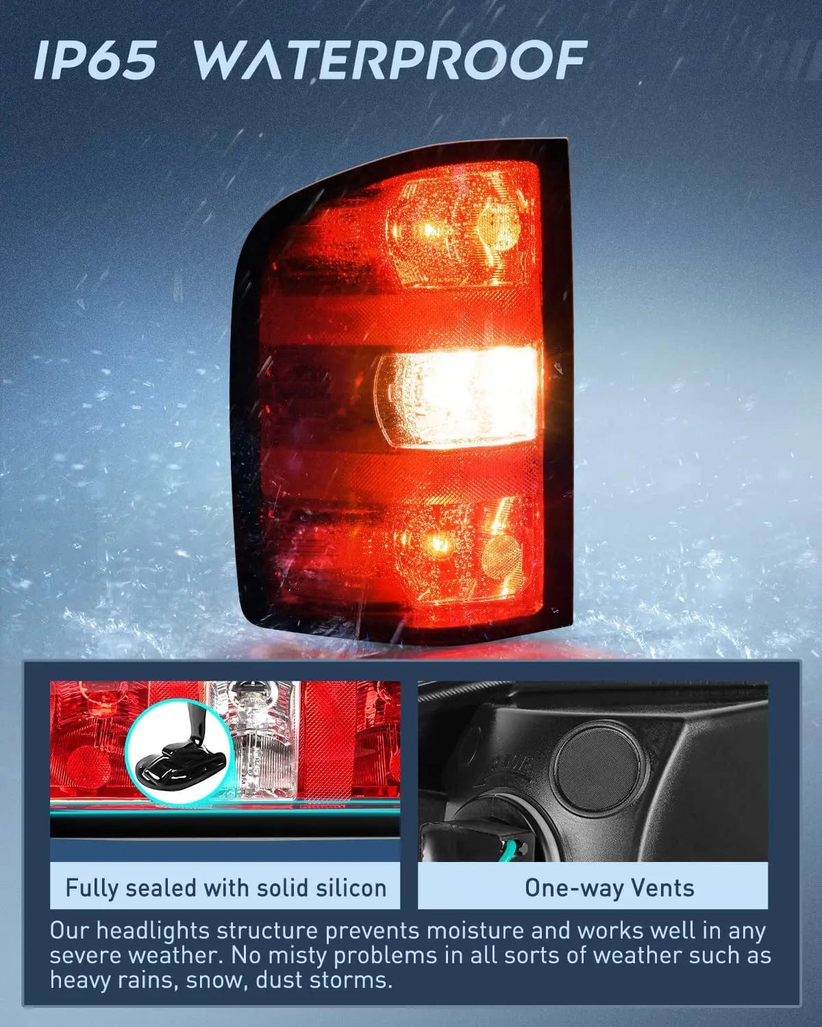 Taillight Assembly 2007 2008 2009 2010 2011 2012 2013 2014 Chevy Silverado 1500 2500HD 3500HD 2007 2008 2009 2010 2011 2012 2013 GMC Sierra 3500HD Tail light Assembly Rear Lamp w/Bulbs and Harness Driver Side