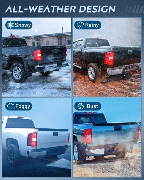 Taillight Assembly 2007 2008 2009 2010 2011 2012 2013 2014 Chevy Silverado 1500 2500HD 3500HD 2007 2008 2009 2010 2011 2012 2013 GMC Sierra 3500HD Tail light Assembly Rear Lamp w/Bulbs and Harness Driver Side