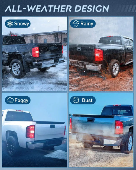 Taillight Assembly 2007 2008 2009 2010 2011 2012 2013 2014 Chevy Silverado 1500 2500HD 3500HD 2007 2008 2009 2010 2011 2012 2013 GMC Sierra 3500HD Tail light Assembly Rear Lamp Replacement w/Bulbs and Harness