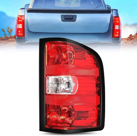 Taillight Assembly 2007 2008 2009 2010 2011 2012 2013 2014 Chevy Silverado 1500 2500HD 3500HD 2007 2008 2009 2010 2011 2012 2013 GMC Sierra 3500HD Tail light Assembly Rear Lamp w/Bulbs and Harness Passenger Side