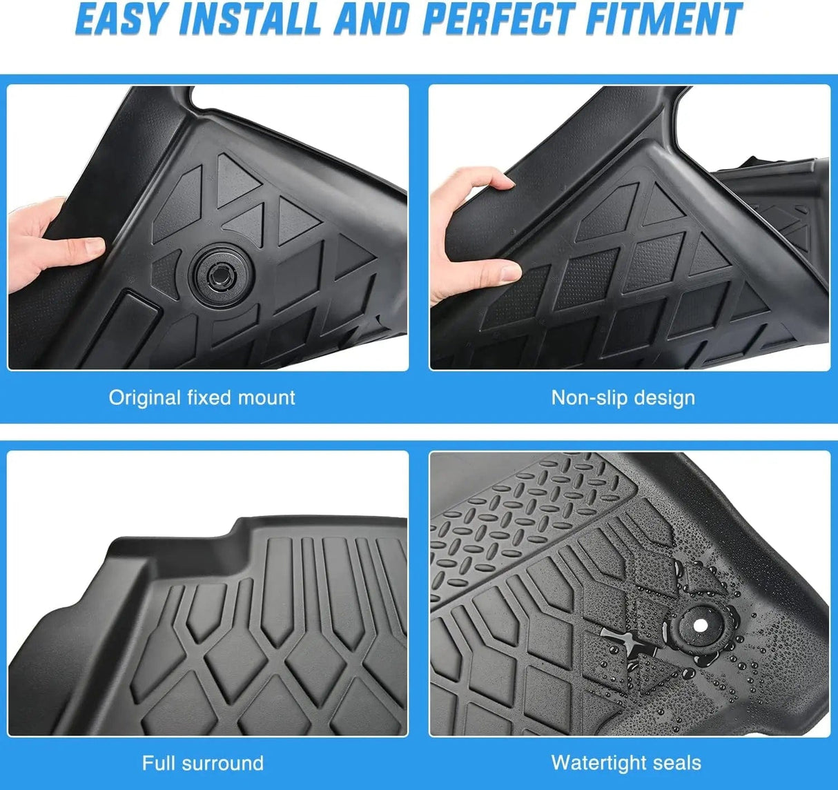 Floor Mat 2021 2022 2023 2024 2025 Chevrolet Tahoe/GMC Yukon/Cadillac Escalade 2nd Row Bench Seat TPE Floor Mats