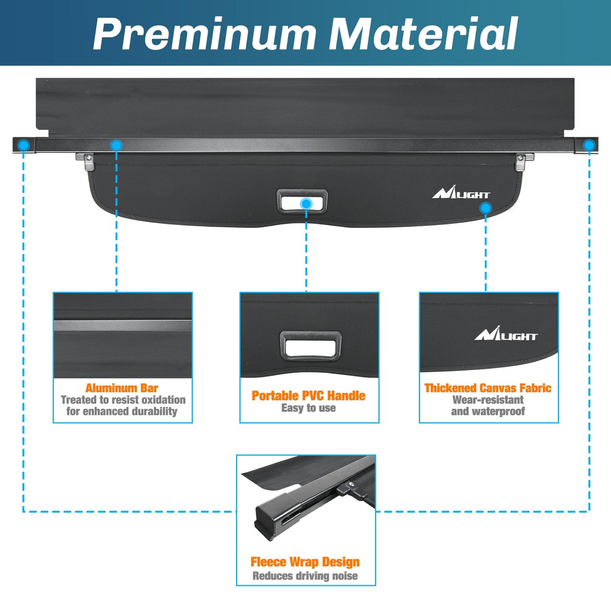 Trunk Cargo Cover Trunk Cargo Cover Fit for Honda CRV 2023 2024 2025, Retractable Privacy Security Shield Shade Rear Trunk Cover, with Trunk Storage Net