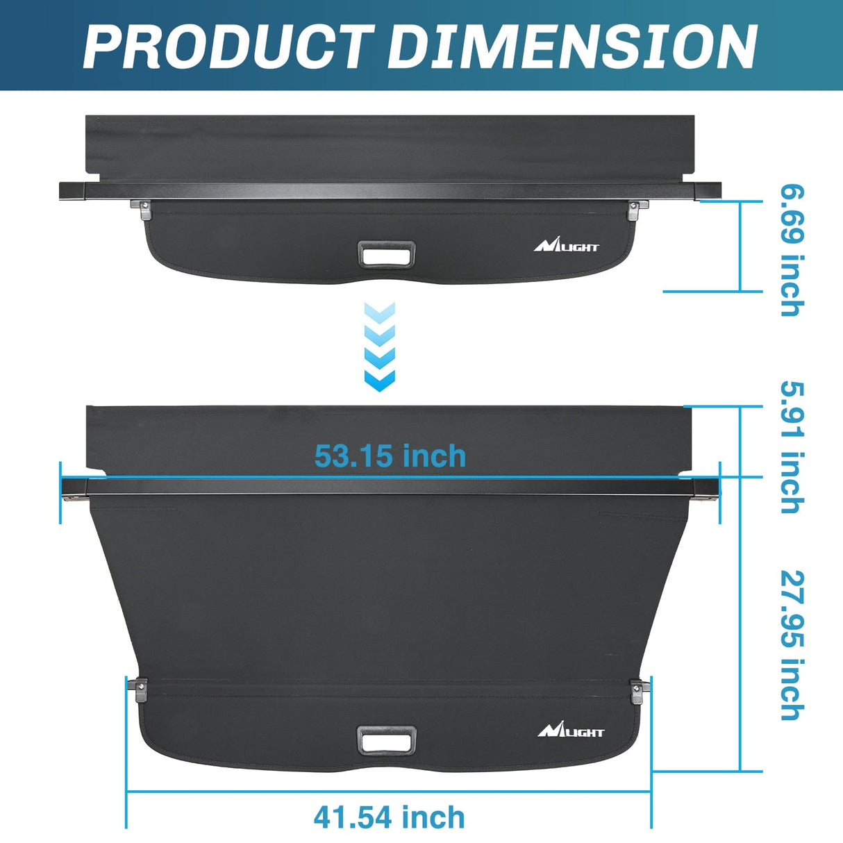 Trunk Cargo Cover Trunk Cargo Cover Fit for Honda CRV 2023 2024 2025, Retractable Privacy Security Shield Shade Rear Trunk Cover, with Trunk Storage Net