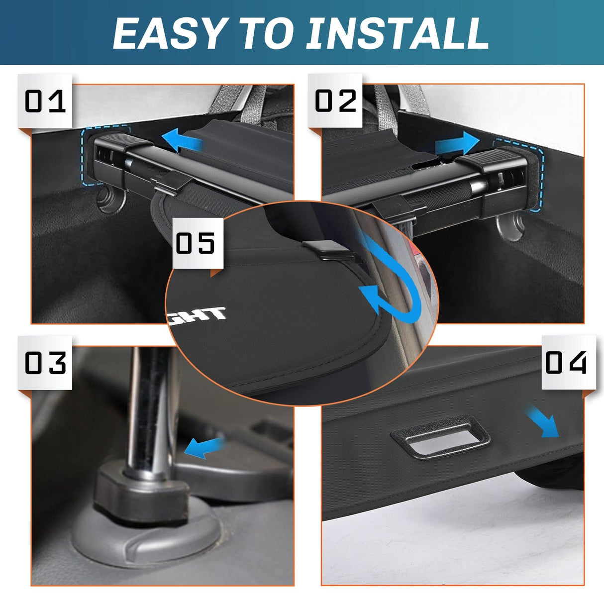 Trunk Cargo Cover Trunk Cargo Cover Fit for Honda CRV 2023 2024 2025, Retractable Privacy Security Shield Shade Rear Trunk Cover, with Trunk Storage Net