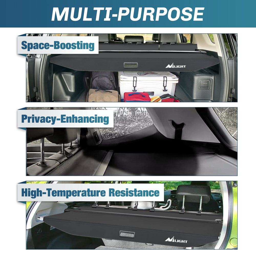 Trunk Cargo Cover Trunk Cargo Cover Toyota 4runner 2010-2021 2022 2023 2024, Retractable Privacy Security Shield Shade Rear Trunk Cover, with Trunk Storage Net