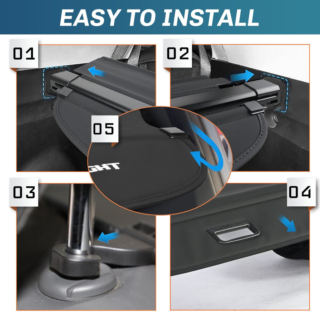 Trunk Cargo Cover Trunk Cargo Cover for Toyota RAV4 2019 2020 2021 2022 2023 2024 2025 Retractable Privacy Security Shield Shade Rear Trunk Cover, with Trunk Storage Net