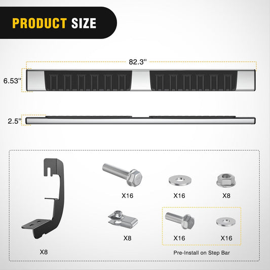 Chevy GMC Slip-Proof Running Boards size