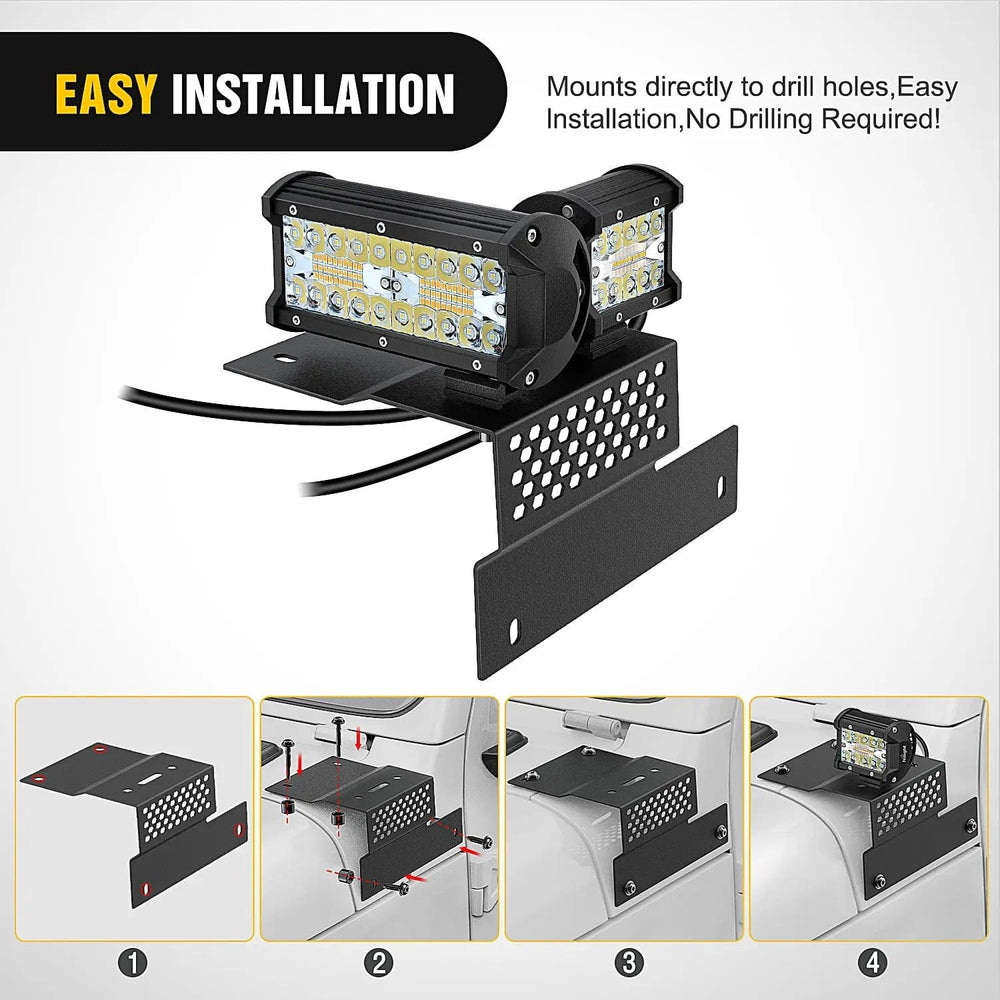 Mounting Accessory Cowl Pillar Windshield Mounts For 2018 2019 2020 2021 2022 Jeep Wrangler JL JLU