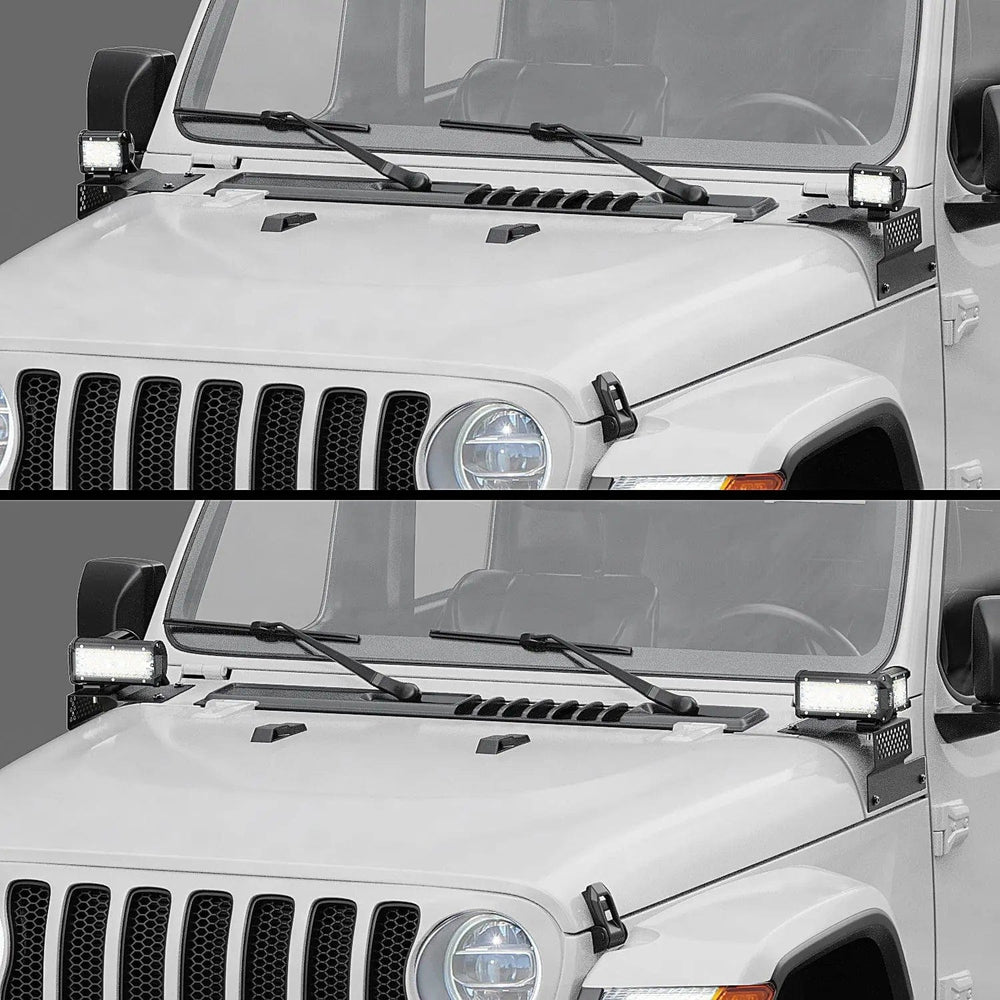 Mounting Accessory Cowl Pillar Windshield Mounts For 2018 2019 2020 2021 2022 Jeep Wrangler JL JLU