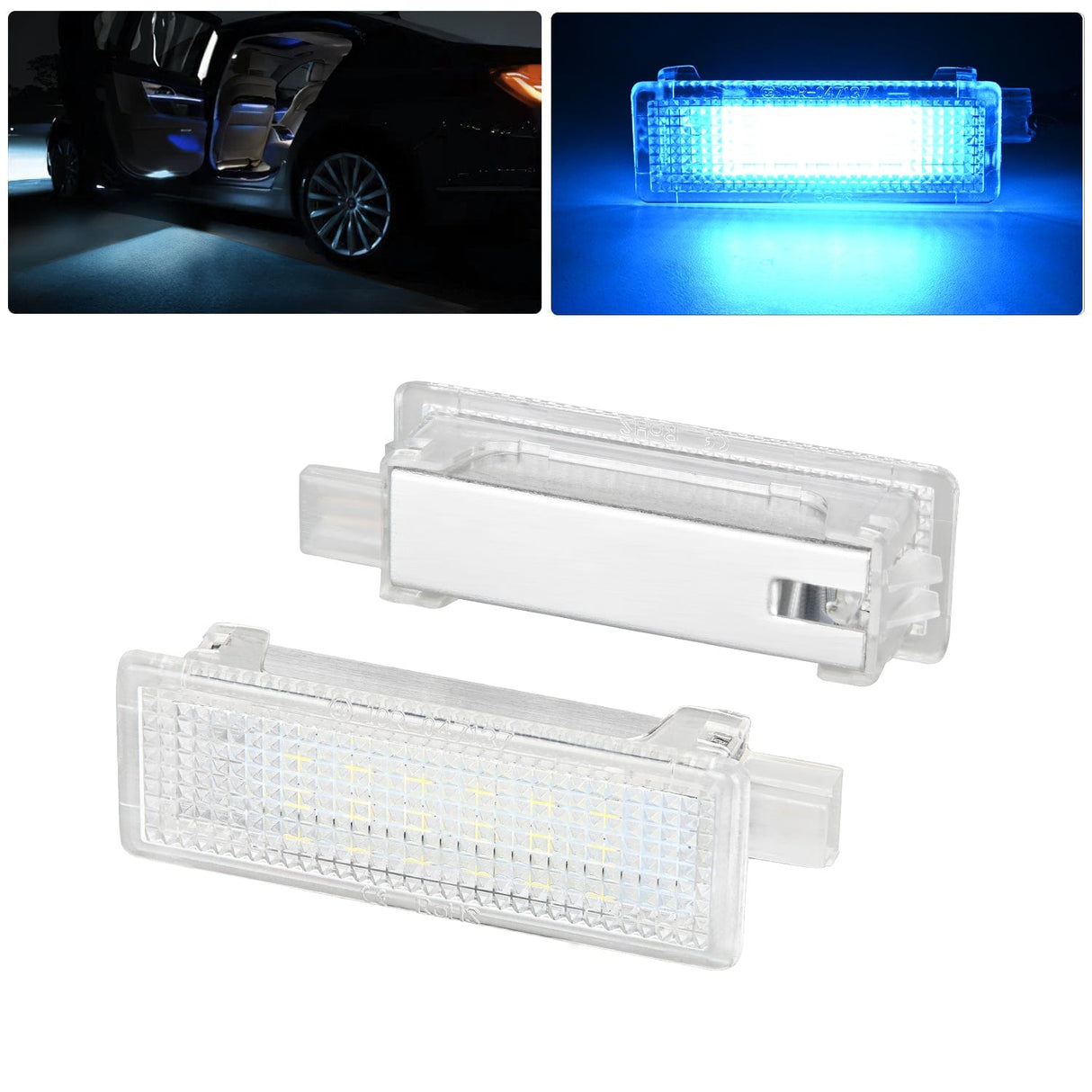 Door Panel Light 2PCS LED Interior Door Panel Light Courtesy Warning Lights Aqua Beam Plug and Play Compatible with BMW 1 3 5 6 7 Series Z4 X3 X5 X6 E82 E88 E90 F30 E60 F10 E65 E66
