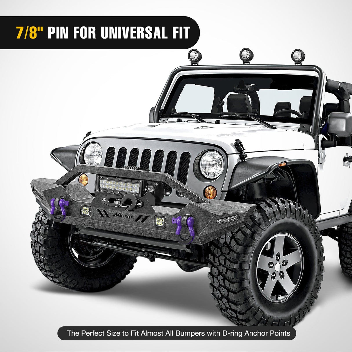 Shackle 3/4 inch D-Ring Shackle Purple (Pair)