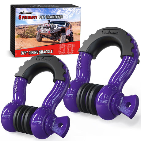Shackle 3/4 inch D-Ring Shackle Purple (Pair)