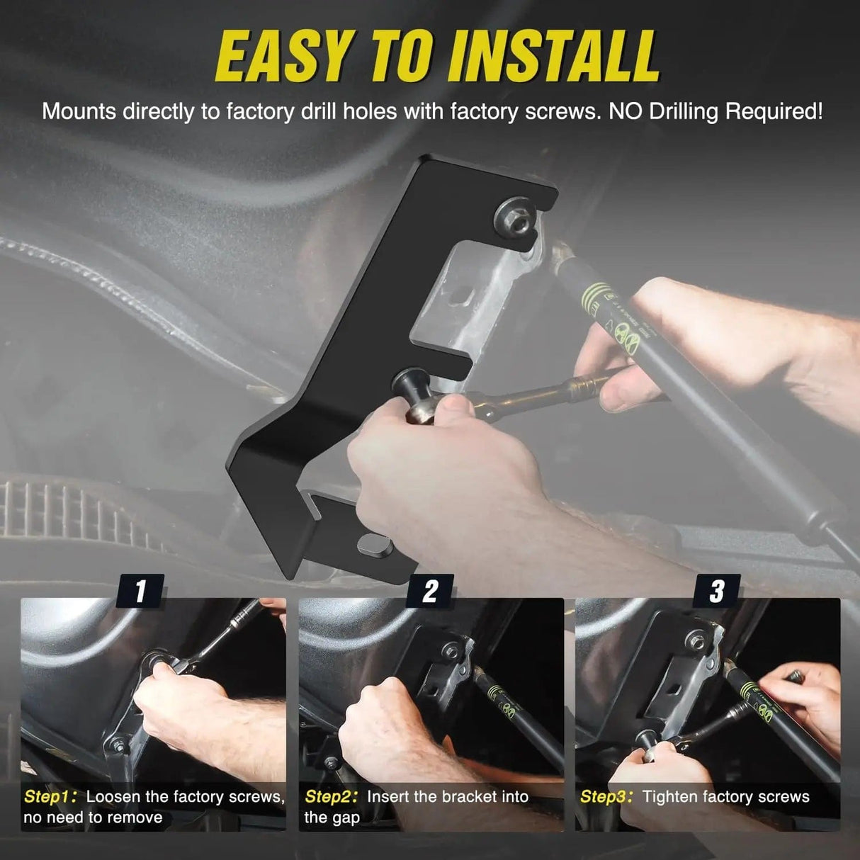 Mounting Accessory Ditch Light Hood Hinges Mounts For 2015-2022 Chevy Colorado 2015-2021 GMC Canyon