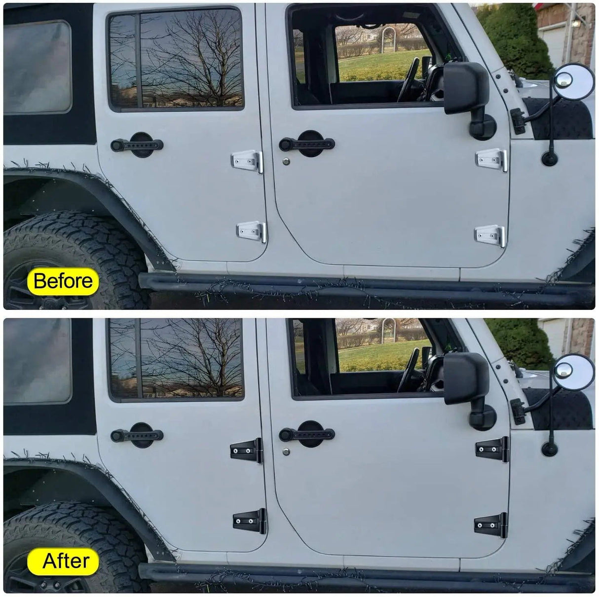 Mounting Accessory Door Hinge Cover For 2007-2017 Jeep Wrangler Unlimited 4Door (8 Pcs)