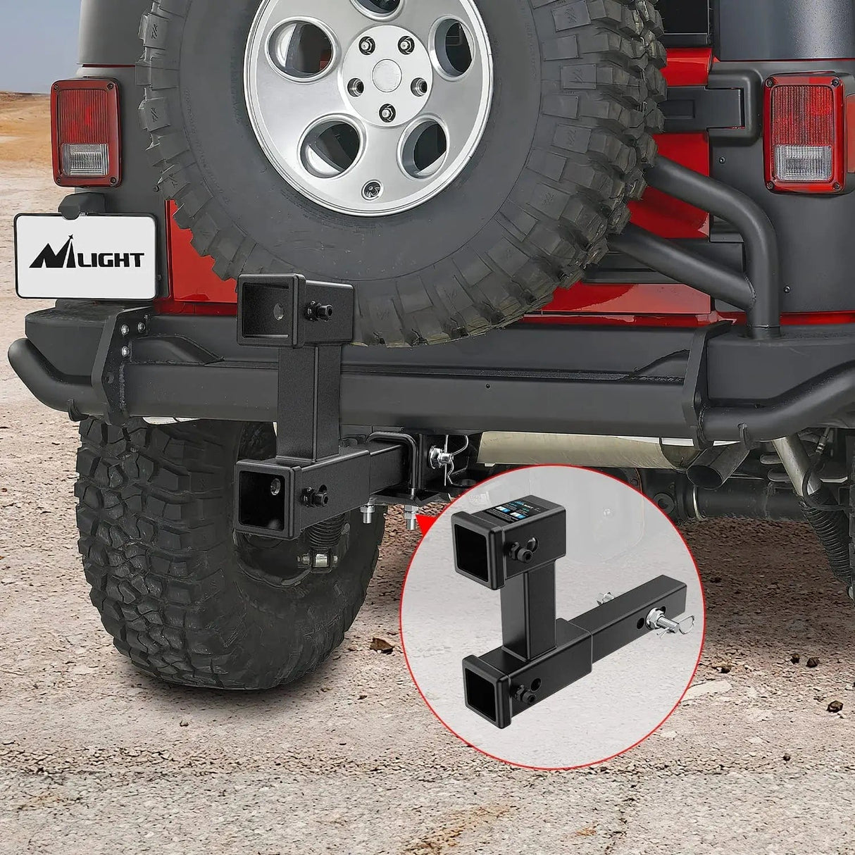 Trailer Hitch Dual Receiver Extender Fit 2inch Receiver Tube