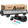 Light Bar Wiring Kit 25" 162W Double Row Spot/Flood LED Light Bar | 12FT Wire 5Pin Switch