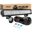 Light Bar Wiring Kit 20" 126W Double Row Spot/Flood Led Light Bar Kit | 12FT Wire