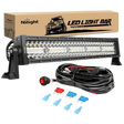 Light Bar Wiring Kit 22" 480W 28800LM Triple Row Spot/Flood Led Light Bar | 12FT Wire 3Pin Switch