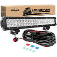 LED Light Bar 20" 126W Double Row Spot/Flood Led Light Bars | 16AWG Wire 3Pin Switch