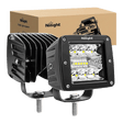 LED Light Bar 3" 42W Upgraded Triple Row Spot/Flood Square LED Pods (Pair)