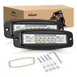 6Inch 60W Upgraded Flush Mount Spot/Flood LED Work Lights (Pair) Nilight