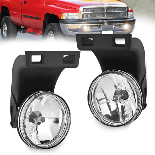 Fog Light Assembly 1994 1995 1996 1997 1998 1999 2000 2001 Dodge Ram 1500 1994 1995 1996 1997 1998 1999 2000 2001 2002 Dodge Ram 2500 3500 Fog Lights Assembly Clear Lens