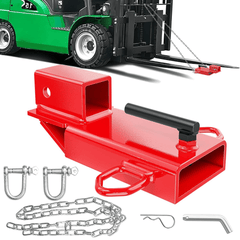 Forklift Trailer Hitch Attachment Fits 2 Inch Receiver Red