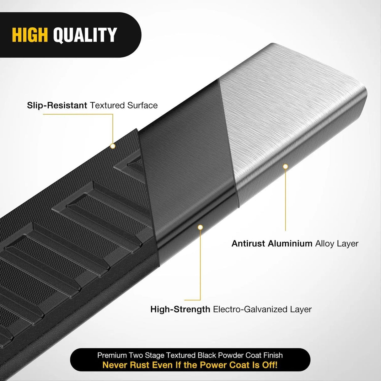 Running Board 2019 2020 2021 2022 2023 2024 Chevy Silverado/GMC Sierra 1500 Crew Cab 2020-2024 Silverado/GMC Sierra 2500HD 3500HD Running Boards 6 Inch Aluminum Bolt-on Side Step Nerf Bars Running Boards