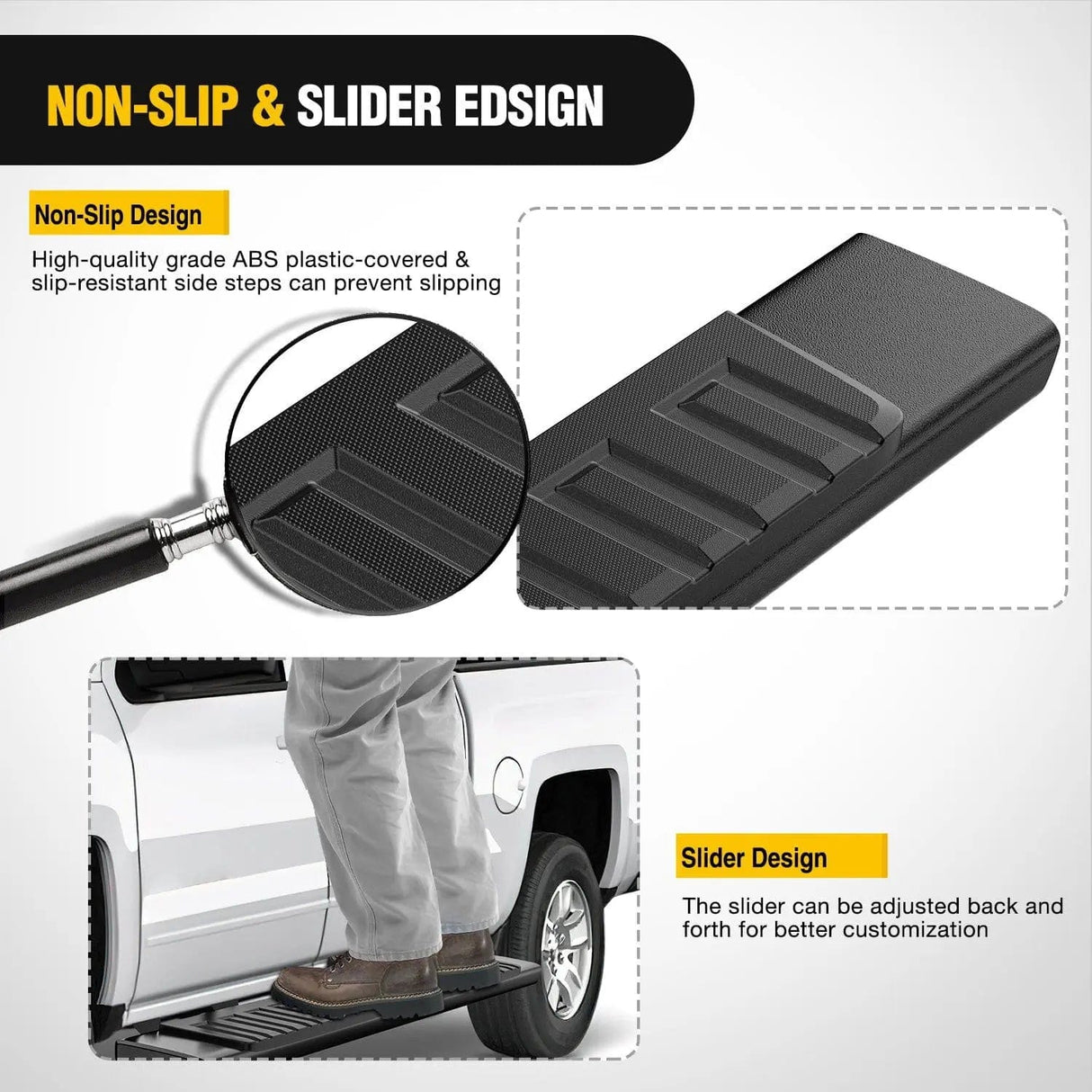 Running Board 2019 2020 2021 2022 2023 2024 Chevy Silverado/GMC Sierra 1500 Crew Cab 2020-2024 Silverado/GMC Sierra 2500HD 3500HD Running Boards 6 Inch Aluminum Bolt-on Side Step Nerf Bars Running Boards