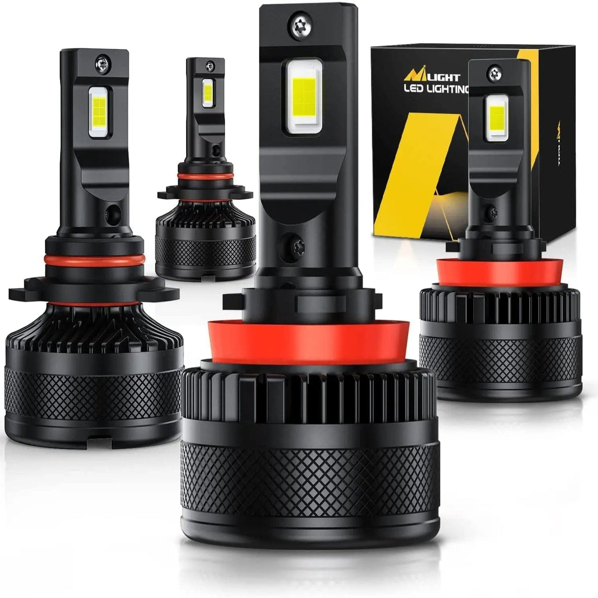 LED Headlight 9005/HB3 | H11/H9 LED Headlight Bulbs N40 Series 200W 40000LM 6000K IP67 | 4 BULBS