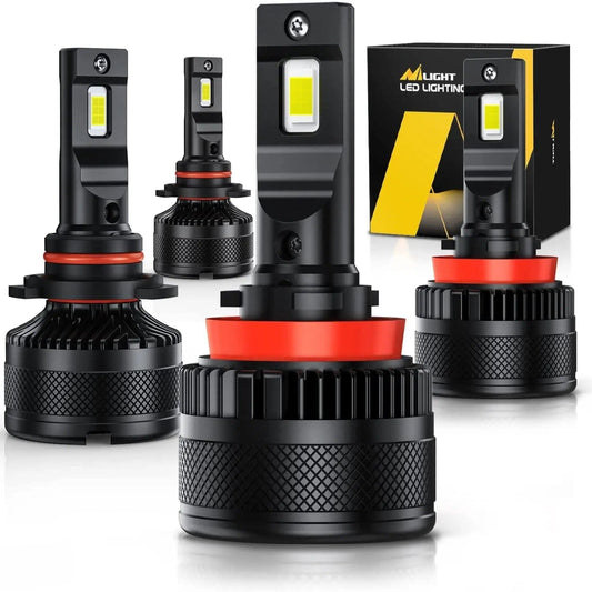 LED Headlight 9005/HB3 | H11/H9 LED Headlight Bulbs N40 Series 200W 40000LM 6000K IP67 | 4 BULBS