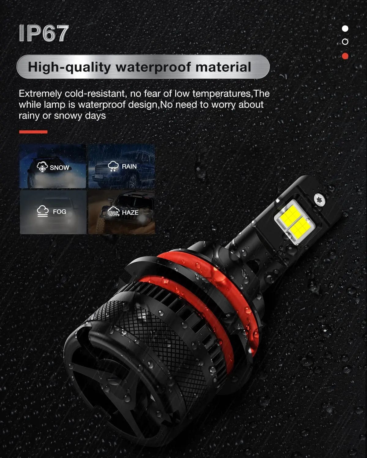 LED Headlight 9004/HB1 LED Headlight Bulbs N40 Series 100W 20000LM 6000K IP67 | 2 BULBS