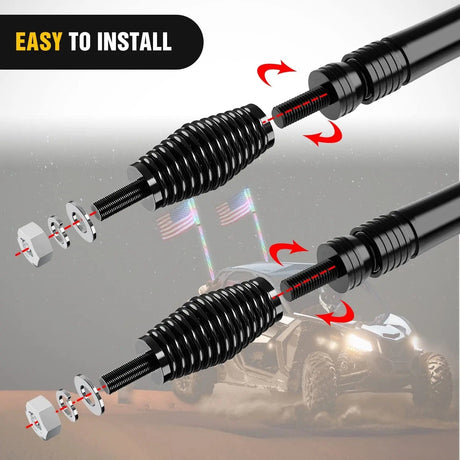 Mounting Accessories Heavy Duty Barrel Spring Mounting Base for Whip Light (Pair)