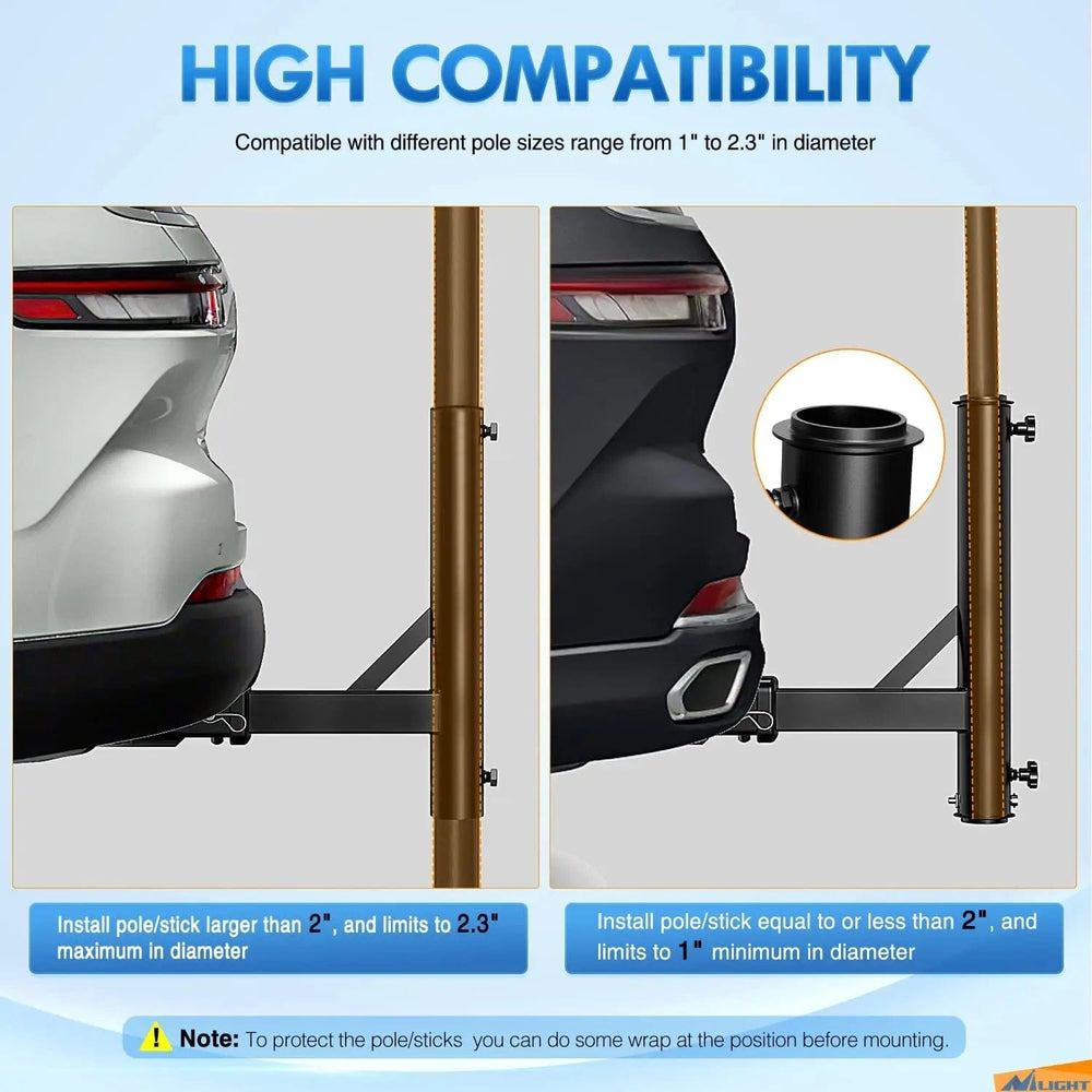 Trailer Hitch Hitch Mount Flagpole Holder Kit
