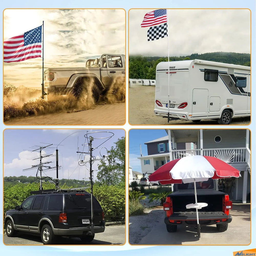 Trailer Hitch Hitch Mount Flagpole Holder Kit