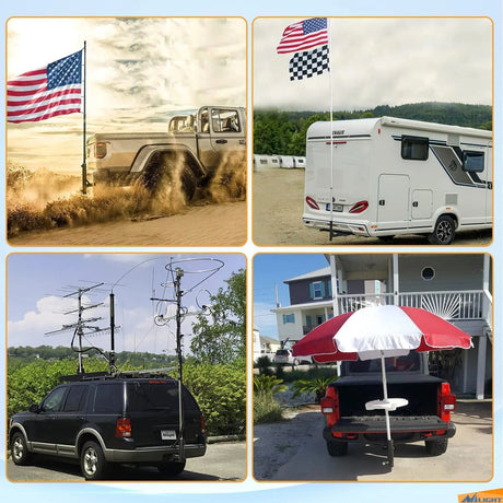 Trailer Hitch Hitch Mount Flagpole Holder Kit