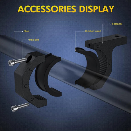 Mounting Accessory Horizontal Bar Clamp Mount Bracket Kits 2.135in-2.25in-2.375in-2.5in (Pair)