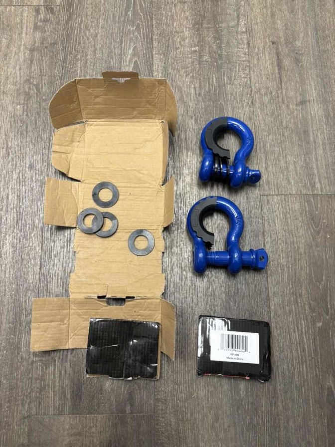 3/4 inch D-Ring Shackle Blue (Pair)