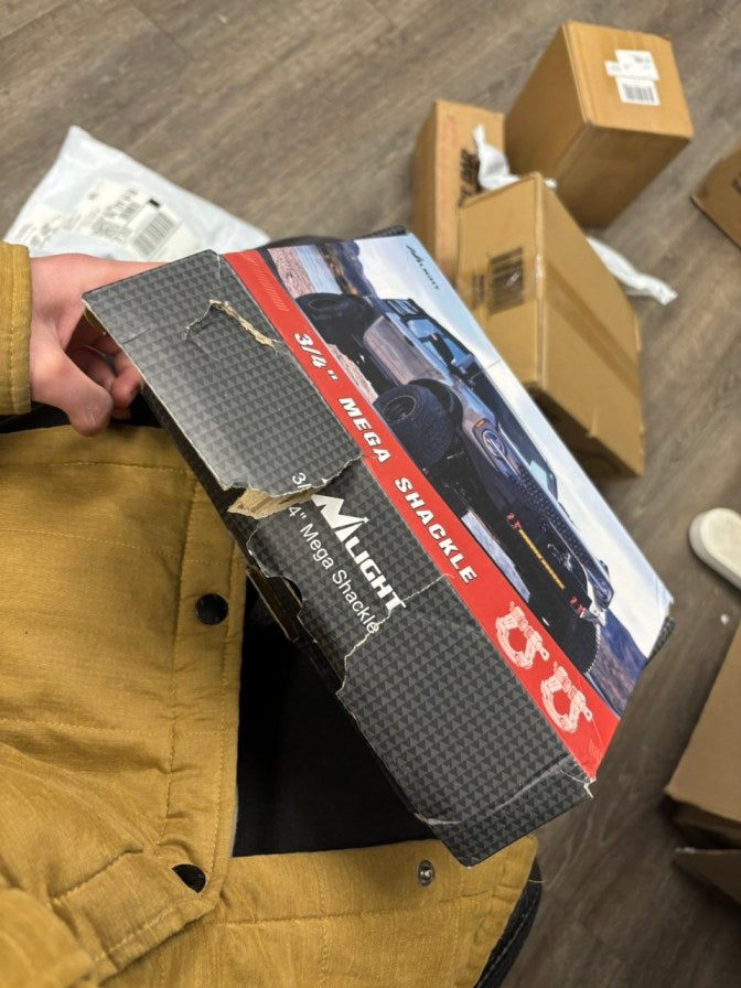 3/4 inch Mega D-Ring Shackle With 7/8 inch Screw Pin 68000LBS Orange (Pair)