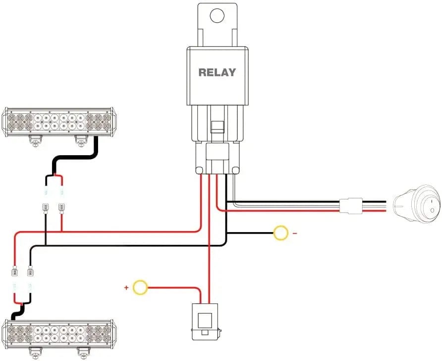 LED Light Bar 4 Inch 60W Triple Row Spot Flood LED Pods (Pair) | 16AWG Wire 3Pin Switch | Windshield Hinge Mount for 2007-2017 Wrangler JK/JKU 2DR 4DR