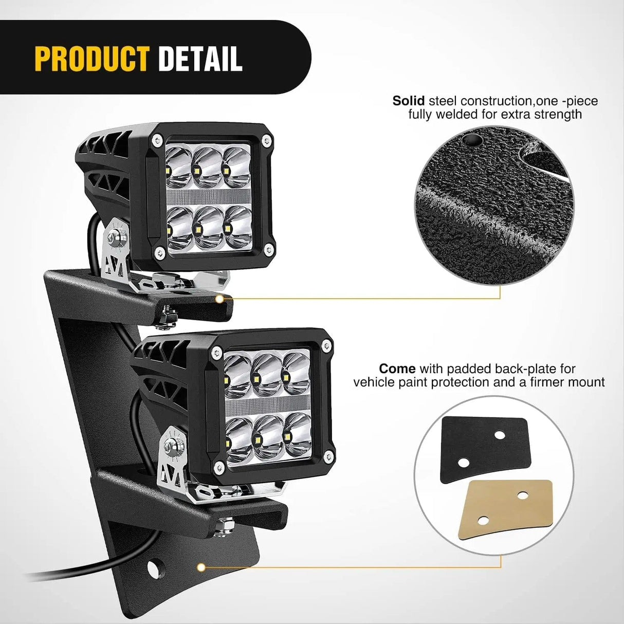 Mounting Accessory Dual A-Pillar Windshield Hinge Mounts For 2007 2008 2009 2010 2011 2012 2013 2014 2015 2016 2017 Wrangler JK/JKU 2DR 4DR