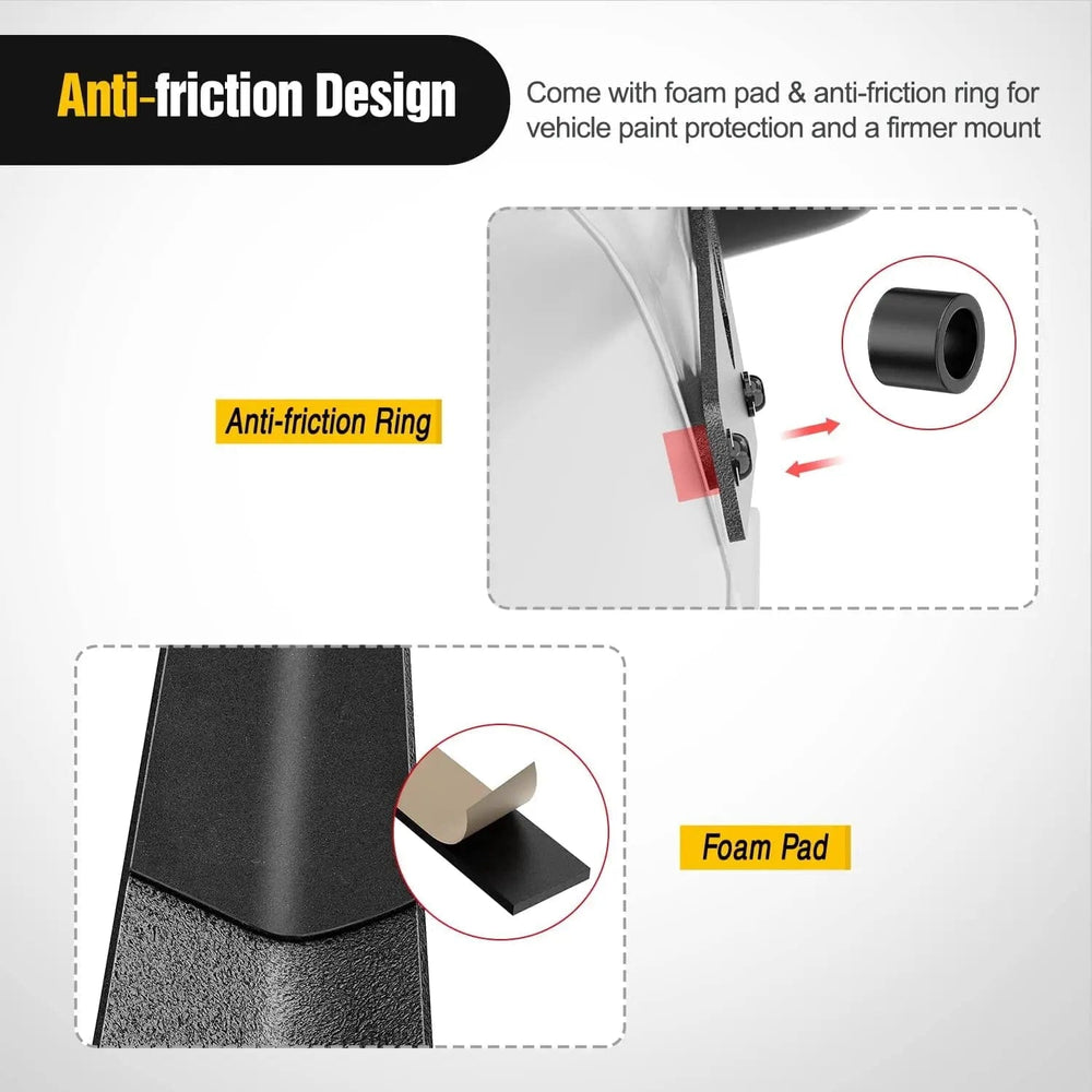 Mounting Accessory 52 Inch LightBar and Light Pods Windshield Frame A-Pillar Mounts for 2018 2019 2020 2021 2022 2023 2024 Jeep Wrangler JL/JLU Gladiator JT