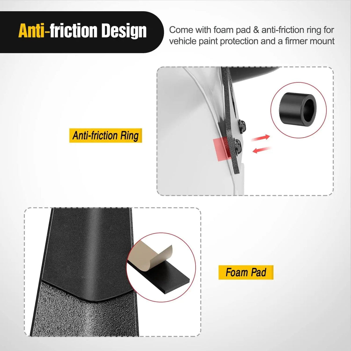 Mounting Accessory 52 Inch LightBar and Light Pods Windshield Frame A-Pillar Mounts for 2018 2019 2020 2021 2022 2023 2024 Jeep Wrangler JL/JLU Gladiator JT