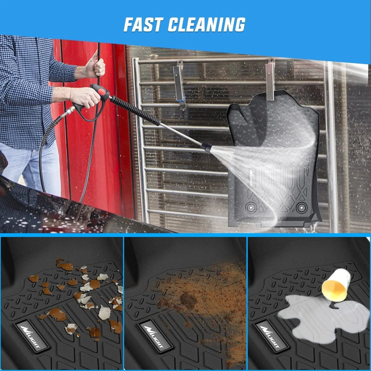 Floor Mat 2016 2017 2018 2019 2020 2021 2022 2023 Dodge Durango / Jeep Grand Cherokee TPE Floor Mats