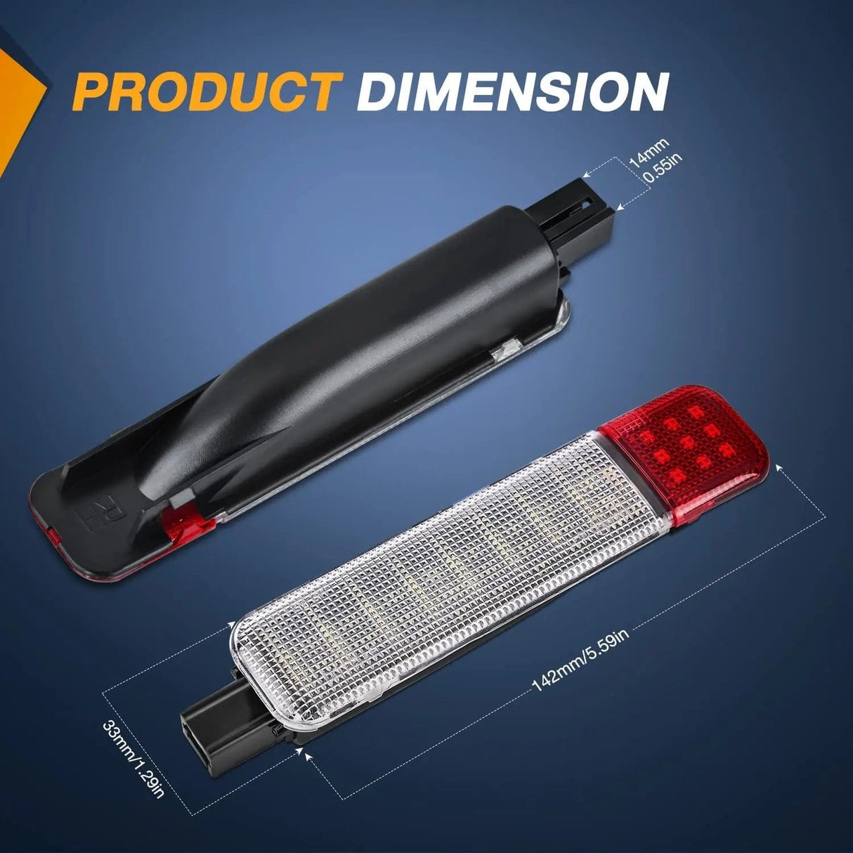 Led light Strip 2PCS LED Interior Door Panel Light Courtesy Warning Lights White Red for Chevy GMC Silverado Sierra 1500 2500 3500 HD Suburban Cadillac Escalade Hummer H2