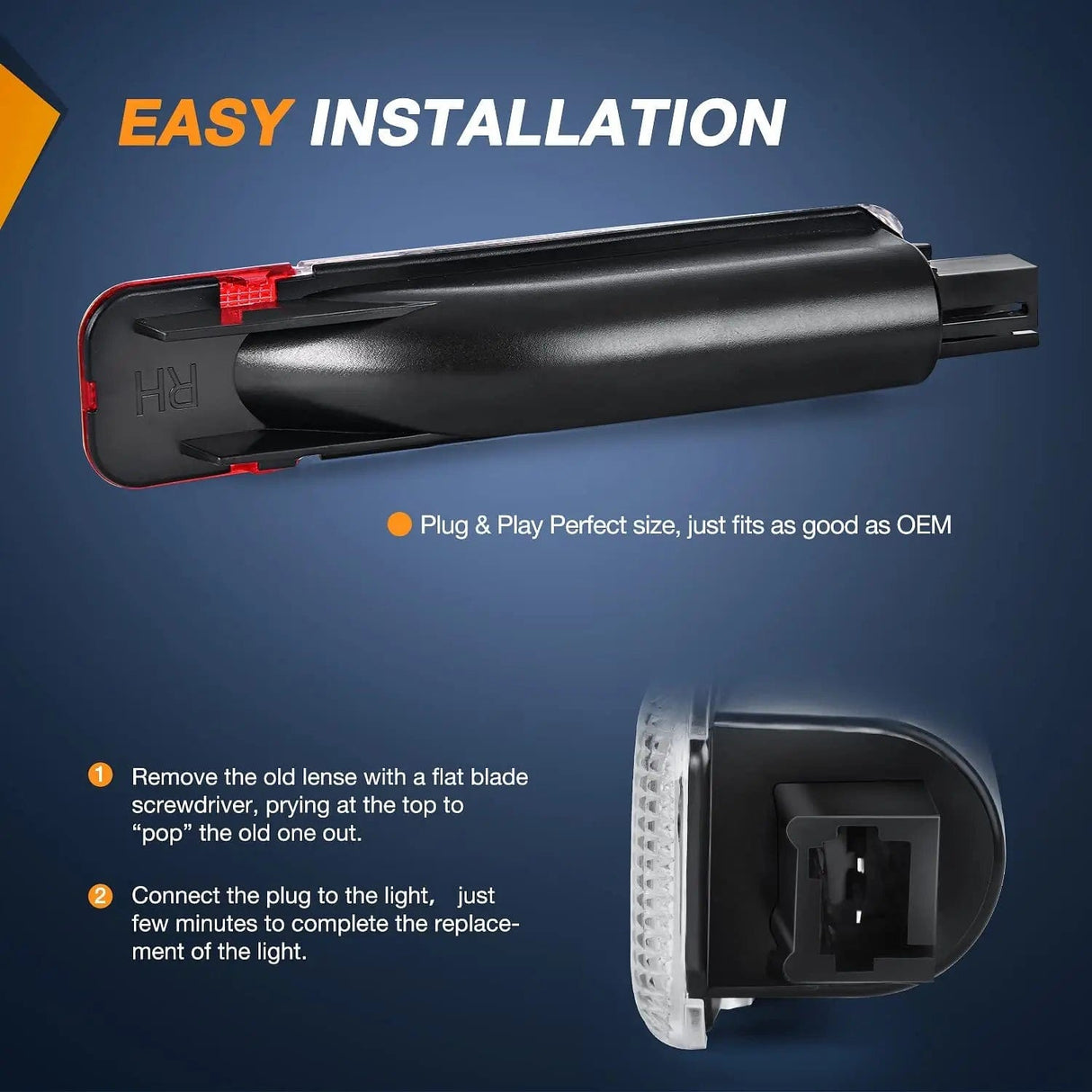 Led light Strip 2PCS LED Interior Door Panel Light Courtesy Warning Lights White Red for Chevy GMC Silverado Sierra 1500 2500 3500 HD Suburban Cadillac Escalade Hummer H2