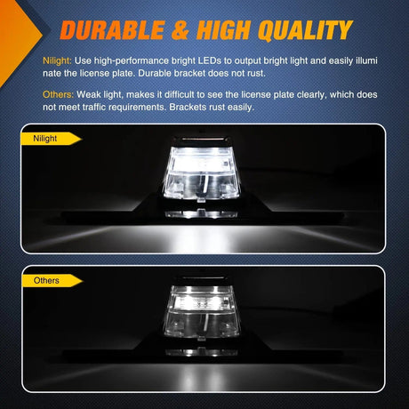 Trailer Light LED License Plate Light Chrome Housing